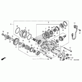 Схема вузла: Side gear case для Honda VT750 Shadow Aero
