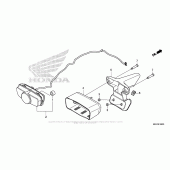 Схема вузла: Задній ліхтар (Стоп-сигнал) для Honda CB1100
