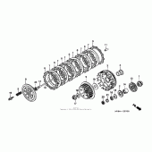 Схема вузла: Зчеплення для Honda XR650