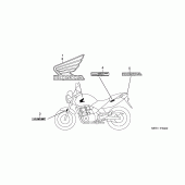 Схема вузла: Label read the manual для Honda CBF500