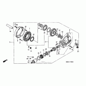Схема узла: Приводной редуктор для Honda VT1100 Shadow Aero