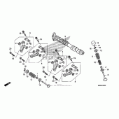 Схема вузла: Camshaft + valve (fr.) Для Honda VFR1200 VFR