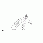 Схема вузла: Переднє крило для Honda CRF230 CRF230F