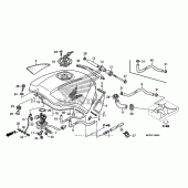 Схема узла: Топливный бак для Honda ST1300 Pan-European Police