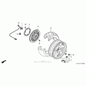 Схема узла: Заднее колесо для Honda GL1800 Gold Wing