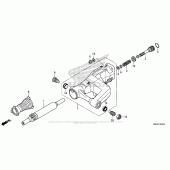 Схема вузла: Задній важіль (Маятник) для Honda GL1800 Gold Wing F6B Bagger