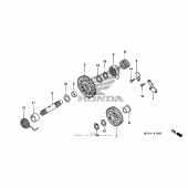 Схема вузла: Привід кікстартера для Honda CRF450 CRF450X
