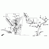 Схема узла: Передний тормозной цилиндр (2) для Honda NC700