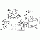 Схема узла: Vt1100c боковая накладка для Honda VT1100 Shadow