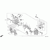 Схема вузла: Правий-передній гальмівний супорт для Honda GL1800 Gold Wing F6B Bagger