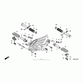 Схема узла: Подножки для Honda VT750 Shadow Spirit