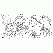 Схема узла: Перед. cover для Honda FSC600 Silver Wing