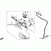Схема вузла: Передній гальмівний циліндр для Honda XR600