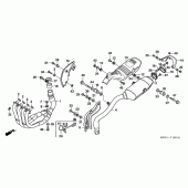 Схема вузла: Вихлопна система (CBR600RR5 / 6) для Honda CBR600 CBR600RR