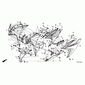 Схема вузла: Middle Cowl для Honda CBR500 CBR500R