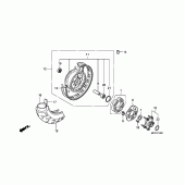 Схема узла: Заднее колесо для Honda VT750 Shadow Spirit