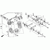 Схема вузла: Задня підвіска для Honda VFR400