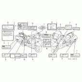 Схема узла: Информационные наклейки для Honda ST1300 Pan-European