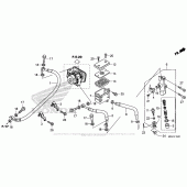 Схема вузла: Задній гальмівний циліндр 2 для Honda CBR500