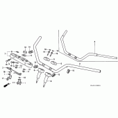 Схема вузла: Верхня траверса і Кліпон керма (VT1100C2) для Honda VT1100 Shadow ACE