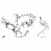 Схема узла: Радиатор (CBR600FS/3S/T/3T/SET) для Honda CBR600 CBR600F