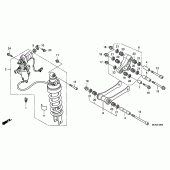 Схема узла: Задняя подвеска для Honda GL1800 Gold Wing