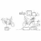 Схема узла: Информационные наклейки для Honda CB750 Nighthawk