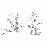 Схема вузла: Передній гальмівний циліндр (CB1300A / CB1300SA) для Honda CB1300 Super Four