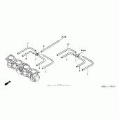 Схема вузла: Throttle body (tubing) для Honda CBR600 CBR600RR