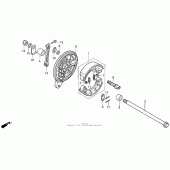 Схема узла: Задний тормозной барабан для Honda VF750 Magna