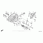 Схема вузла: Ліва кришка картера для Honda CRF450 CRF450R
