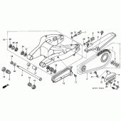 Схема вузла: Задній важіль (Маятник) (VTR1000SP2 / 3/4 / 5/6) для Honda VTR1000 VTR SP-2