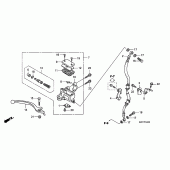 Схема узла: Передний тормозной цилиндр для Honda CBF125