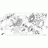 Схема вузла: Final Driven Gear для Honda ST1300 Pan-European Police