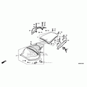 Схема вузла: Сидіння для Honda GL1800 Gold Wing Valkyrie