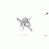 Схема вузла: Meter (1) для Honda VT750 Shadow Aero