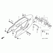 Схема узла: Задний обтекатель для Honda CBR1100XX Blackbird