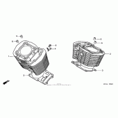 Схема вузла: Циліндр для Honda VTX1800