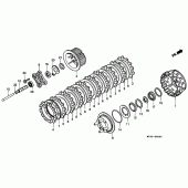 Схема узла: Сцепление для Honda GL1500 Gold Wing Special Edition