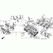 Схема узла: Головка цилиндра для Honda CB750 Nighthawk