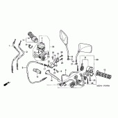 Схема узла: Пульт управления рулевой для Honda CB750 Nighthawk