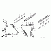 Схема вузла: Шток і Клапан для Honda GL1500 F6C