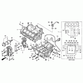 Схема вузла: Картер двигуна (CBF600S6 / SA6 / N6 / NA6) для Honda CBF600