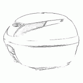 Схема вузла: Top box 35l unpainted для Honda CBF125