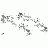 Схема вузла: Підніжки для Honda GL1500 F6C