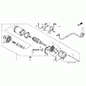 Схема вузла: Стартер електричний для Honda VT1100 Shadow Sabre