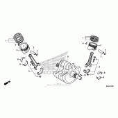 Схема вузла: Колінчастий вал для Honda VT750 Shadow Aero