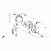 Схема вузла: Передній гальмівний супорт для Honda CRF250 CRF250R