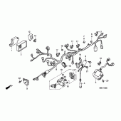 Схема вузла: Жгут проводки / котушка запалювання для Honda NX500 Dominator