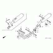 Схема узла: Выхлопная система для Honda CBR600 CBR600F